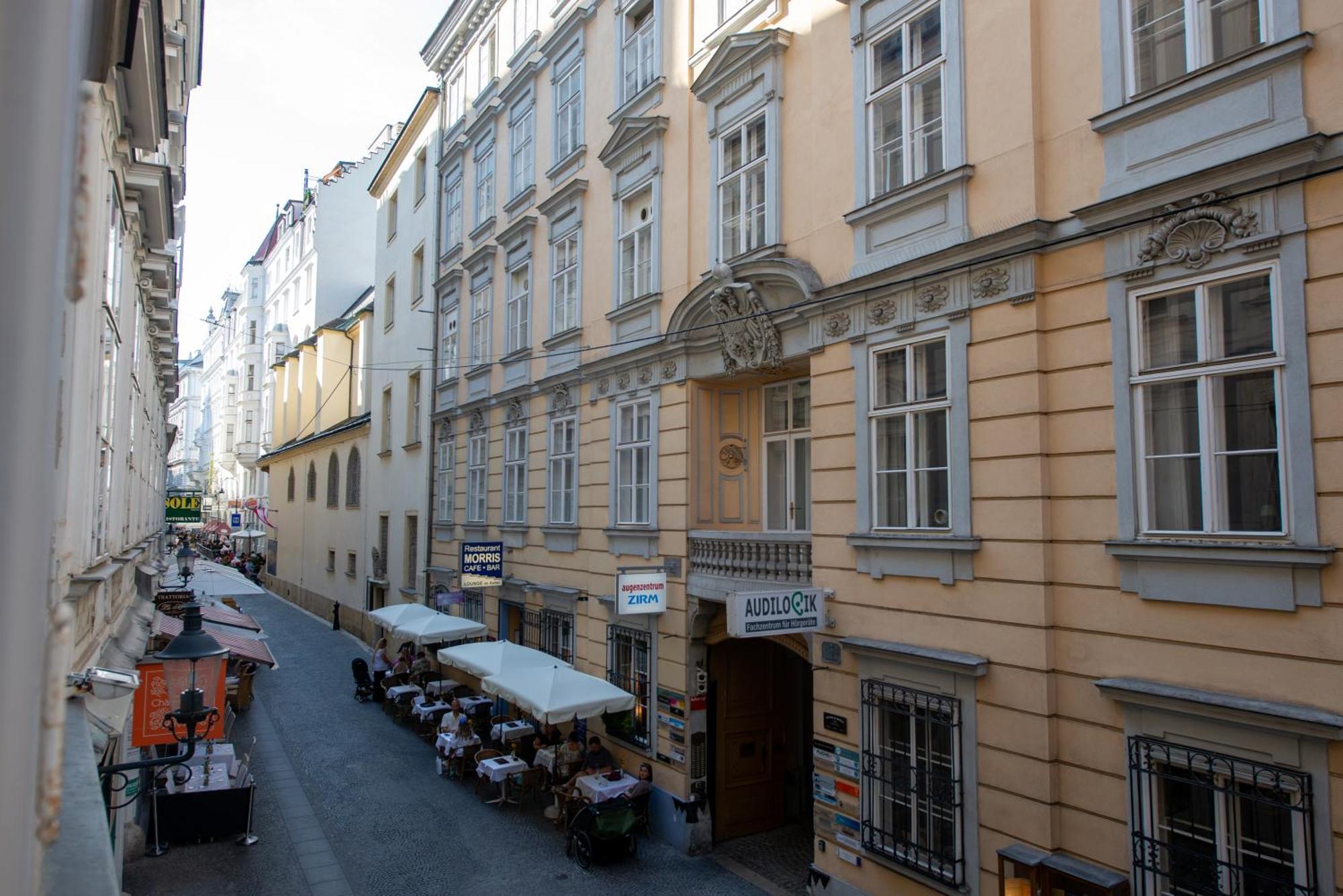Zum Blauen Karpfen Apartment Wina Bagian luar foto
